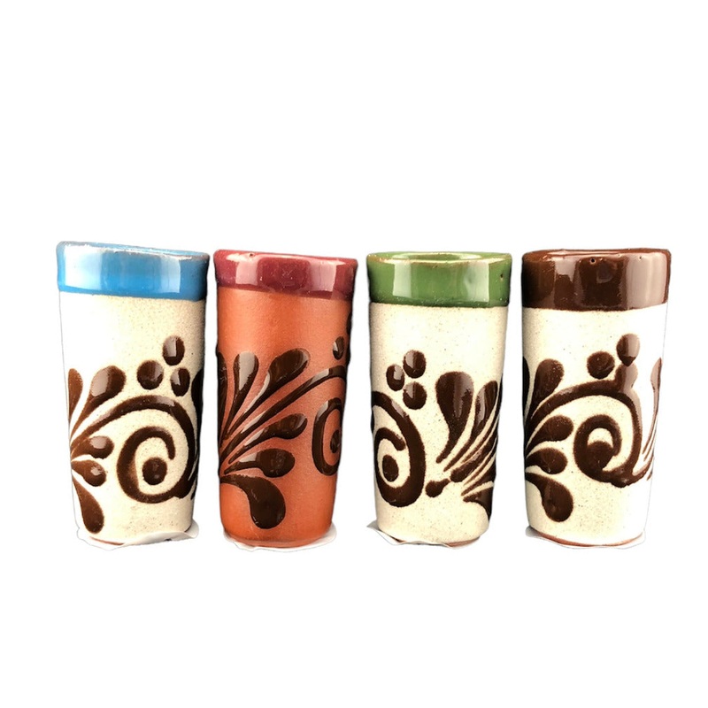 Mexican Ceramic Tequilero Shot Glass