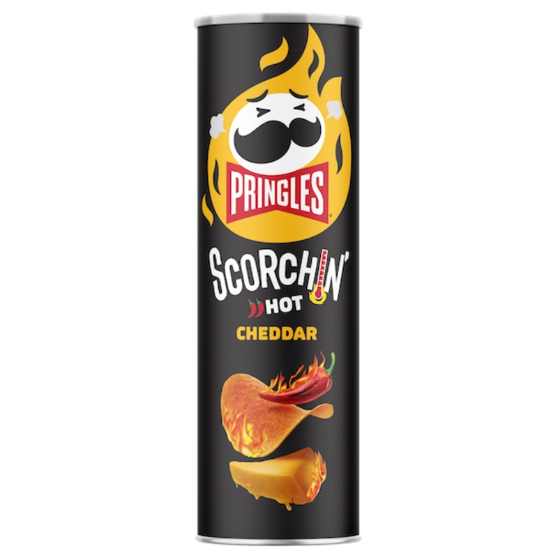 US Pringles Scorchin Hot Cheddar Potato Chips 158g