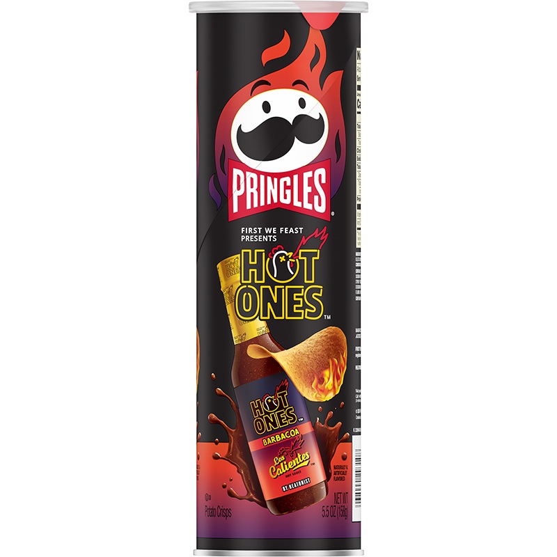 US Pringles The Hot Ones Los Calientes Barbacoa flavour 158gm
