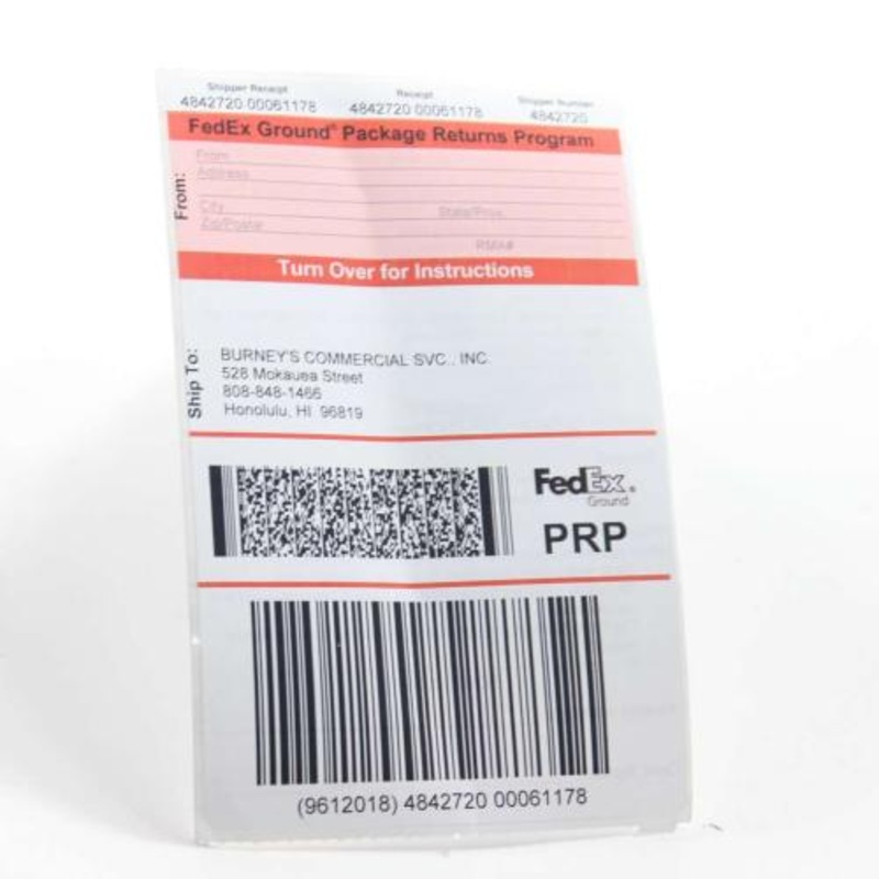 Delonghi Return Service Label Client To - Prp-Honolulu