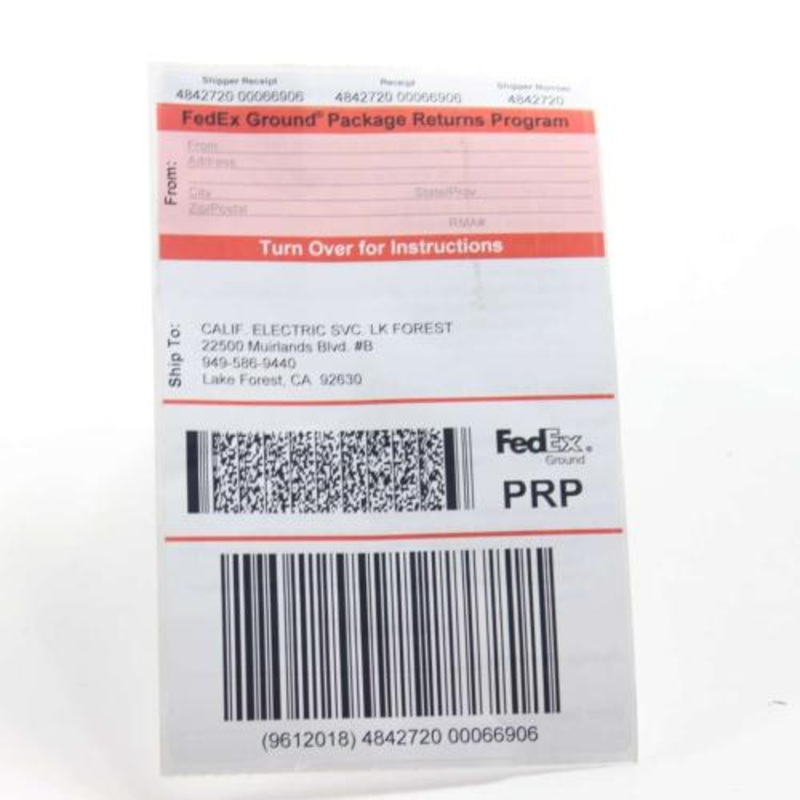 Delonghi Return Service Label Client To - Prp-Lakeforest
