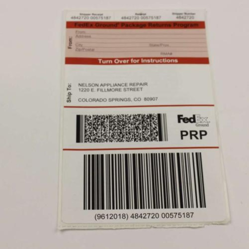 Delonghi Return Service Label Client - Prp-Coloradosprings