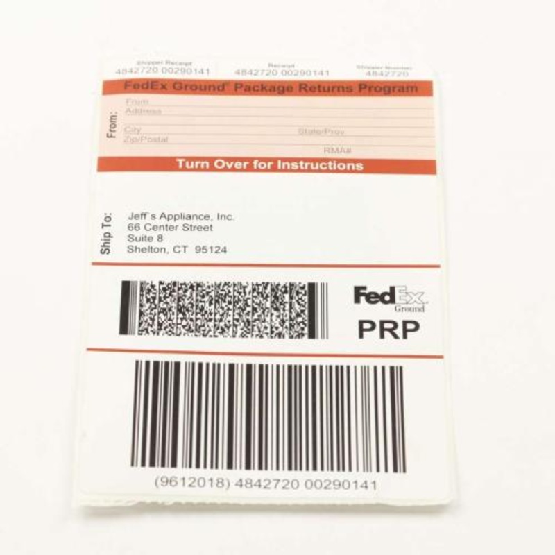 Delonghi Return Service Label - Prp-Shelton