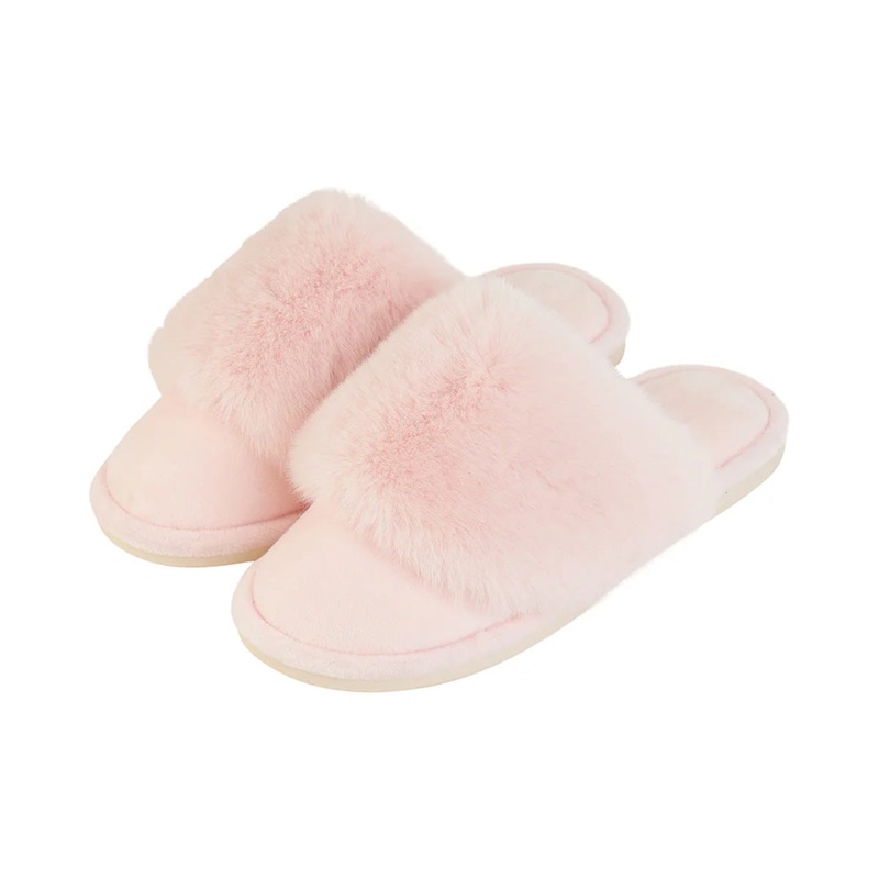 Annabel Trends Cosy Luxe Slippers Pink Quartz Medium to Large