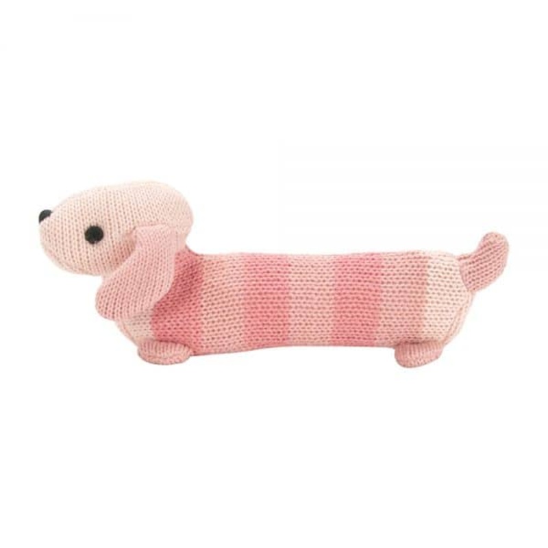 Annabel Trends Dachs Knit Rattle Pink