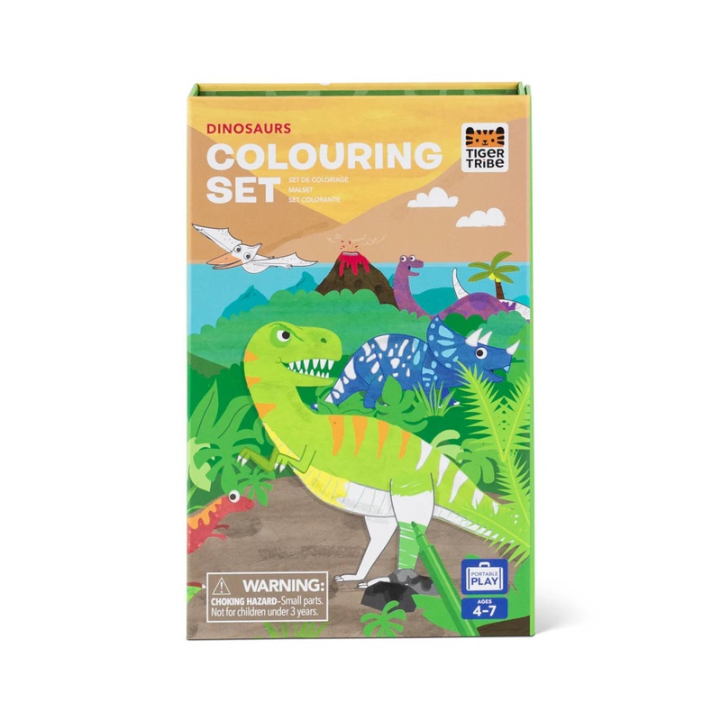 Tiger Tribe Dinosaur Colouring Set