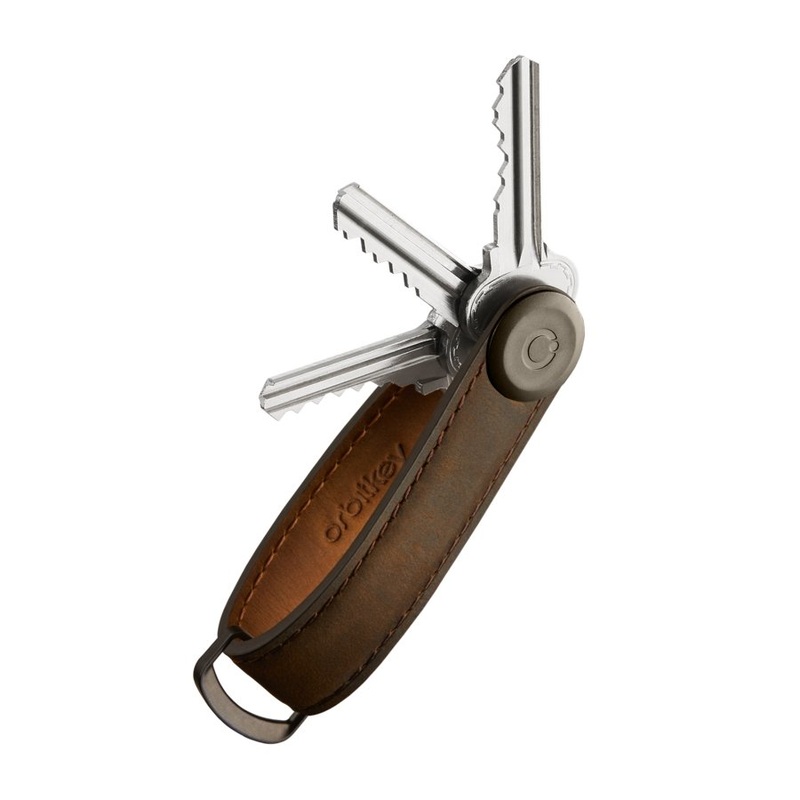Orbitkey Crazy Horse Leather Key Organiser Brown