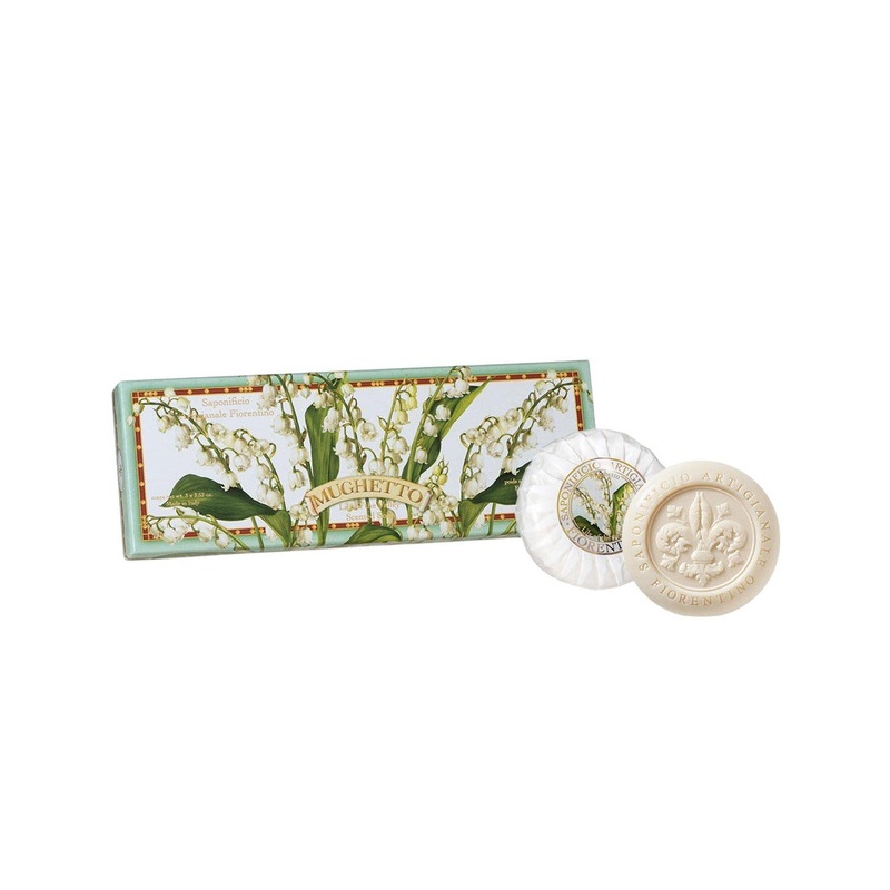 Saponificio Artigianale Fiorentino Lily of the Valley Boxed Soap Round (Set of 3)