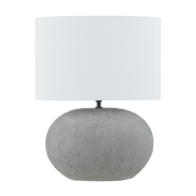 Amalfi Tiras Ceramic Table Lamp Grey 18x39x49cm