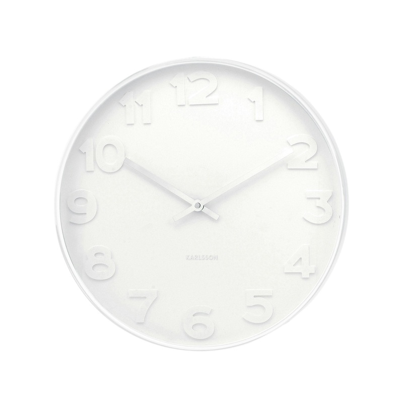 Karlsson Mr White Wall Clock White 51x51x7cm