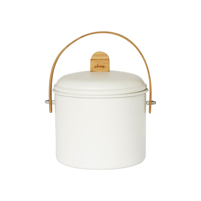 Pebbly Compost Bin Cream 3.5L