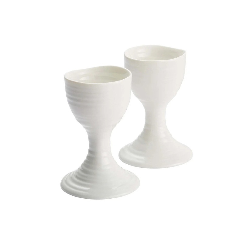 Portmeirion Sophie Conran Porcelain Egg Cups White Set of 2