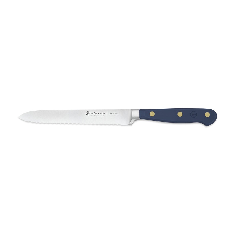 Wusthof Classic Colour Wild Blueberry Serrated Utility Knife 14cm
