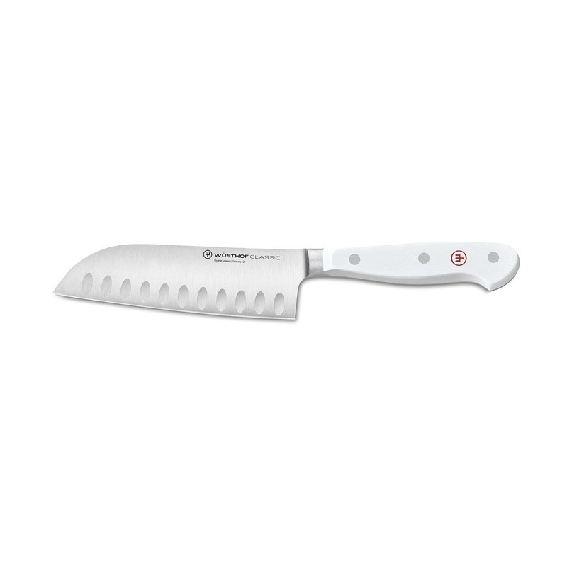 Wusthof Classic Santoku Knife with Dimples White 14cm