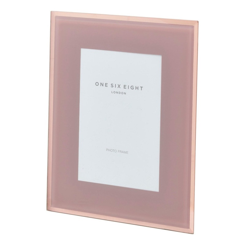 One Six Eight London Glass Photo Frame Dusty Rose 15cm x 10cm