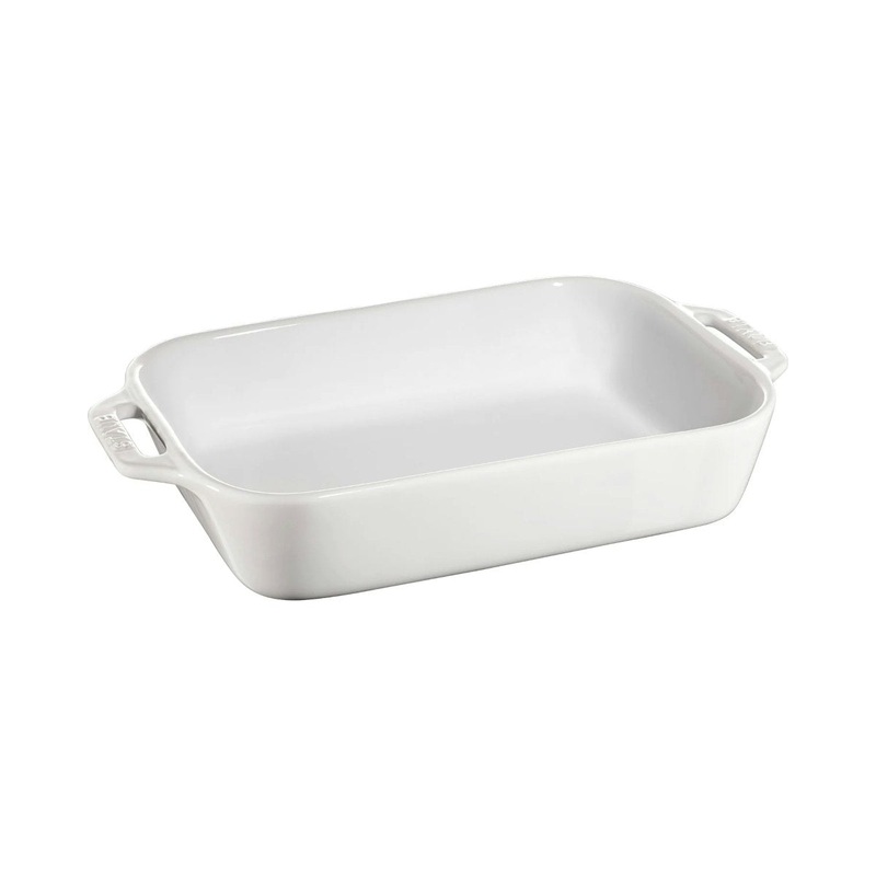 Staub Ceramic Gratin Rectangular White - 27 x 20cm