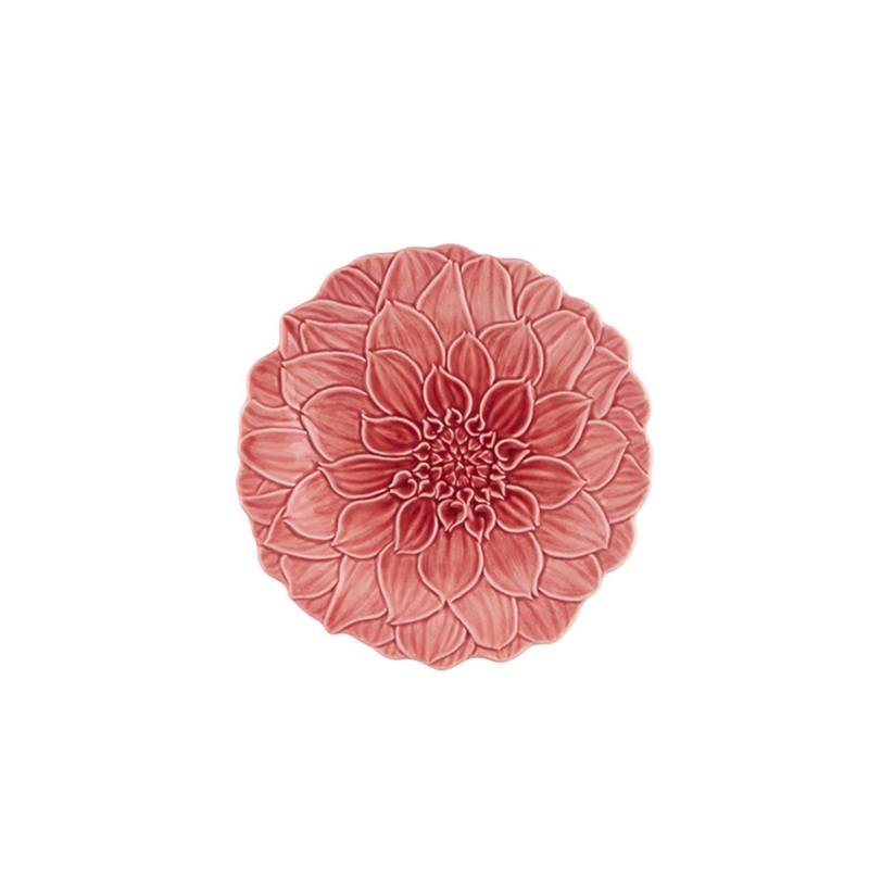 Bordallo Pinheiro Maria Flor Dahlia Dessert Plate Pink 22cm