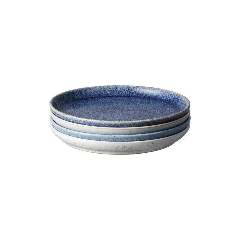 Denby Studio Small Coupe Plate Blue 17cm (Set of 4)