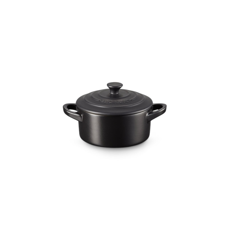 Le Creuset Stoneware Mini Cocotte Satin Black 10cm