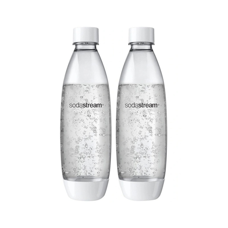 SodaStream Fuse Twin Pack Dishwasher Safe Carbonating Bottles White 1L