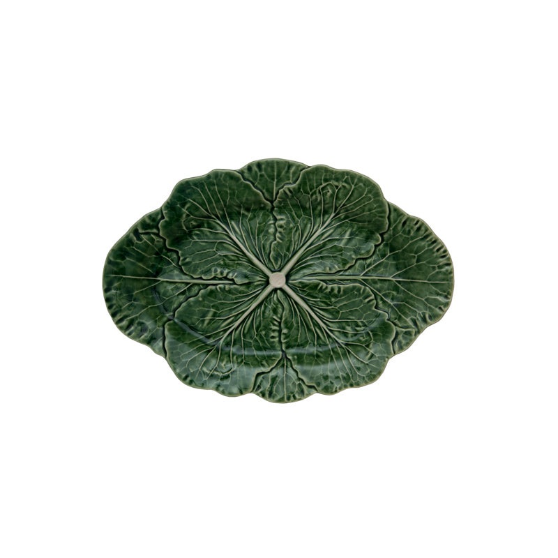 Bordallo Pinheiro Cabbage Oval Platter Green 43cm