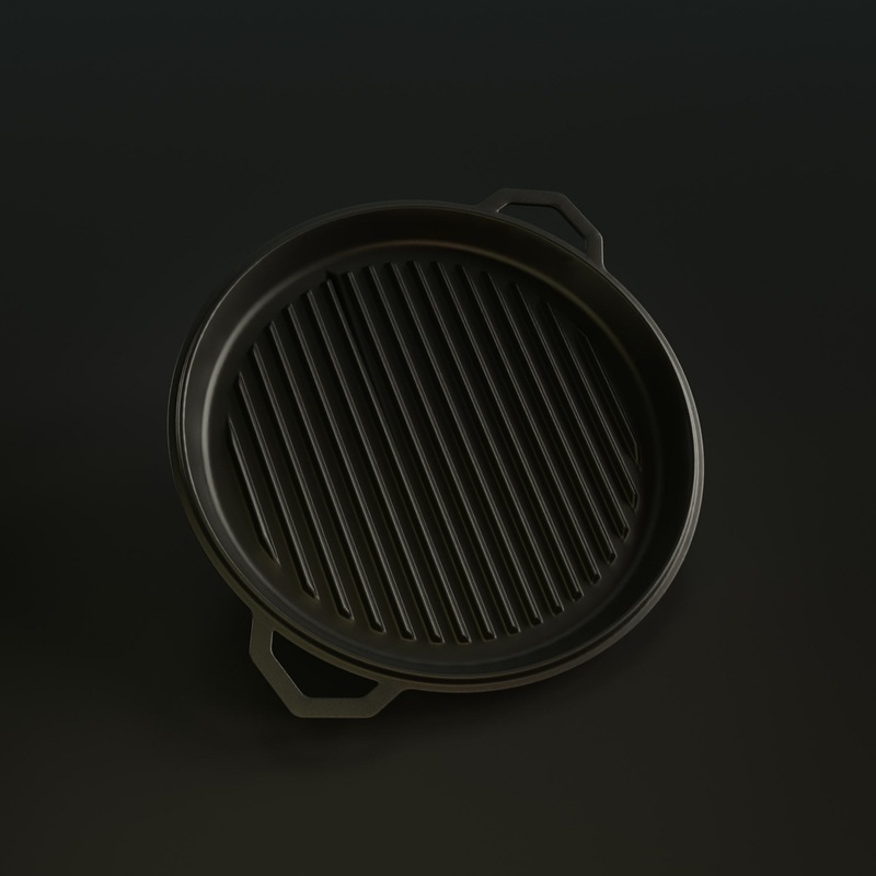 The Grande Grill by Ironclad Co. Handcrafted 36cm Cast Iron Grill