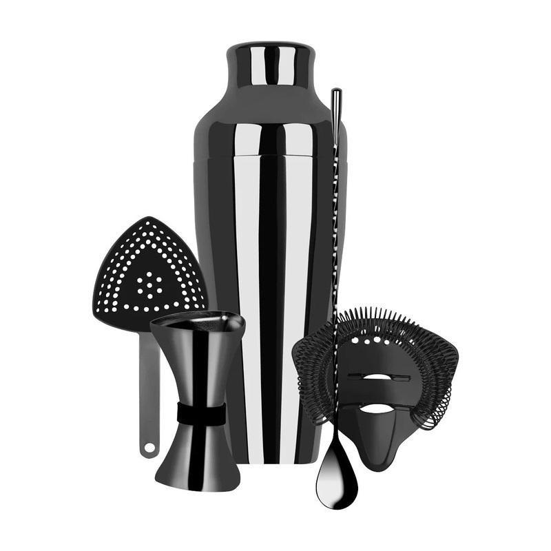 Zanzi Cocktail Set Gunmetal 5 Piece