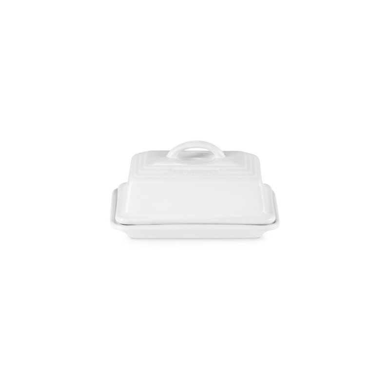 Le Creuset Stoneware Butter Dish White 17cm