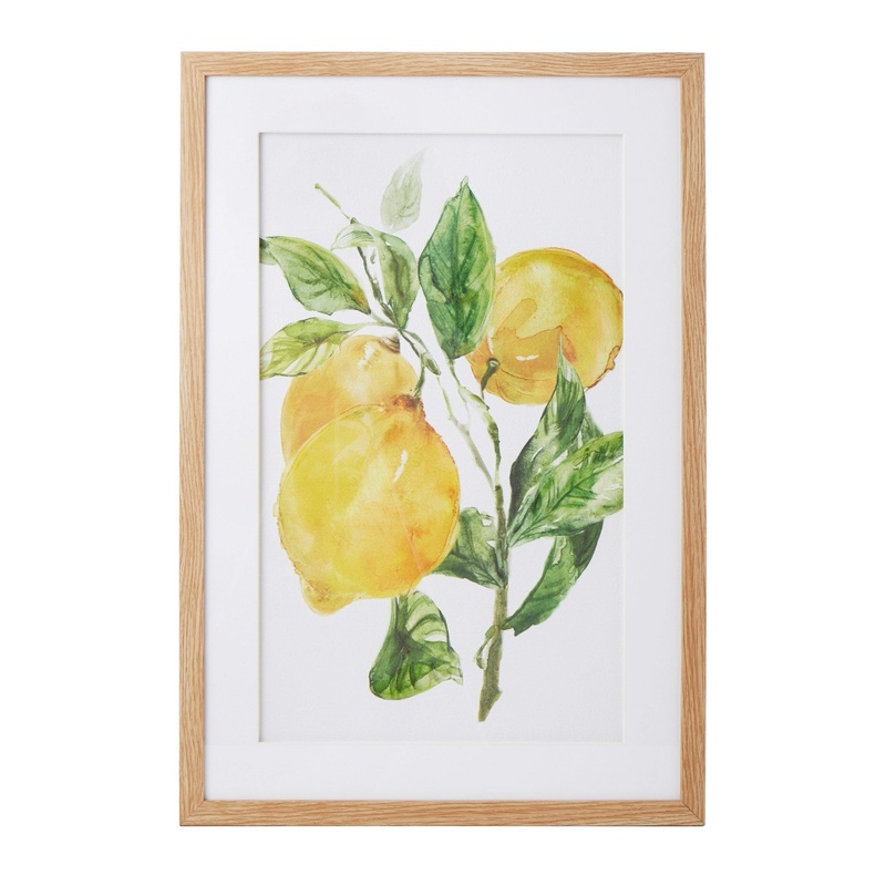 Amalfi Lemon Wall Dcor Yellow/Green 40x60x3cm