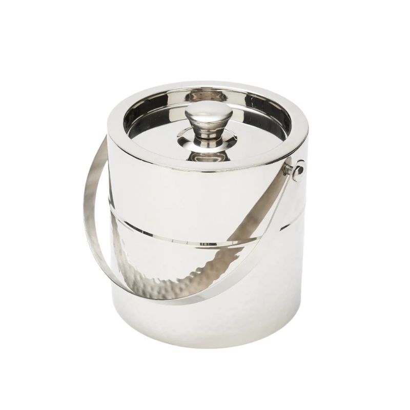 Casero Dante Ice Bucket with Lid Hammered