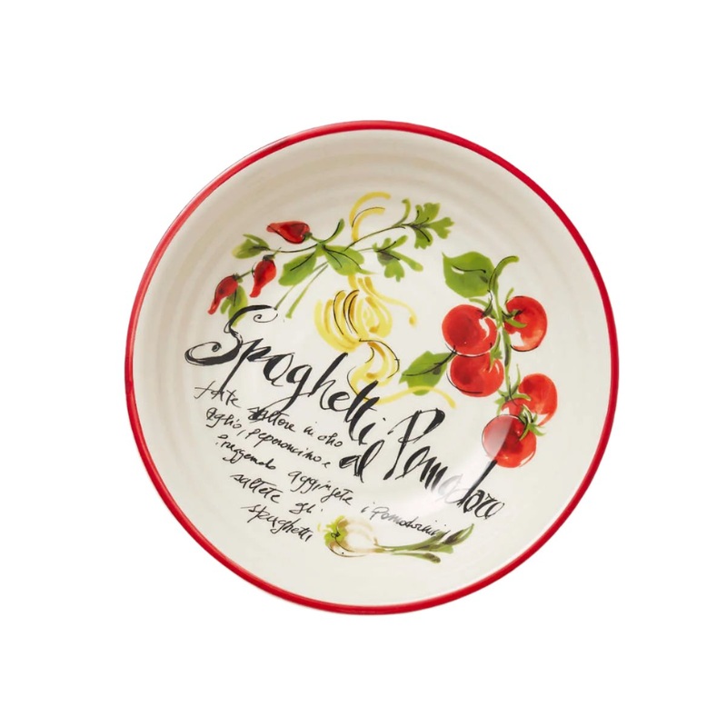 Ceramiche Cuore Pomodoro Spaghetti Soup Plate 23cm