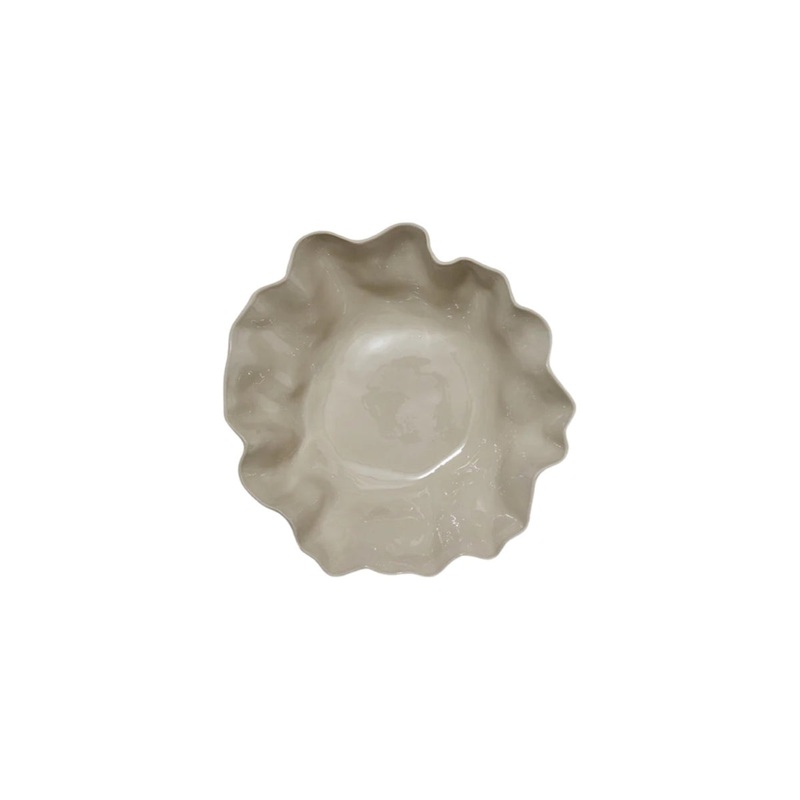 Marmoset Found Ruffle Bowl Chalk Small