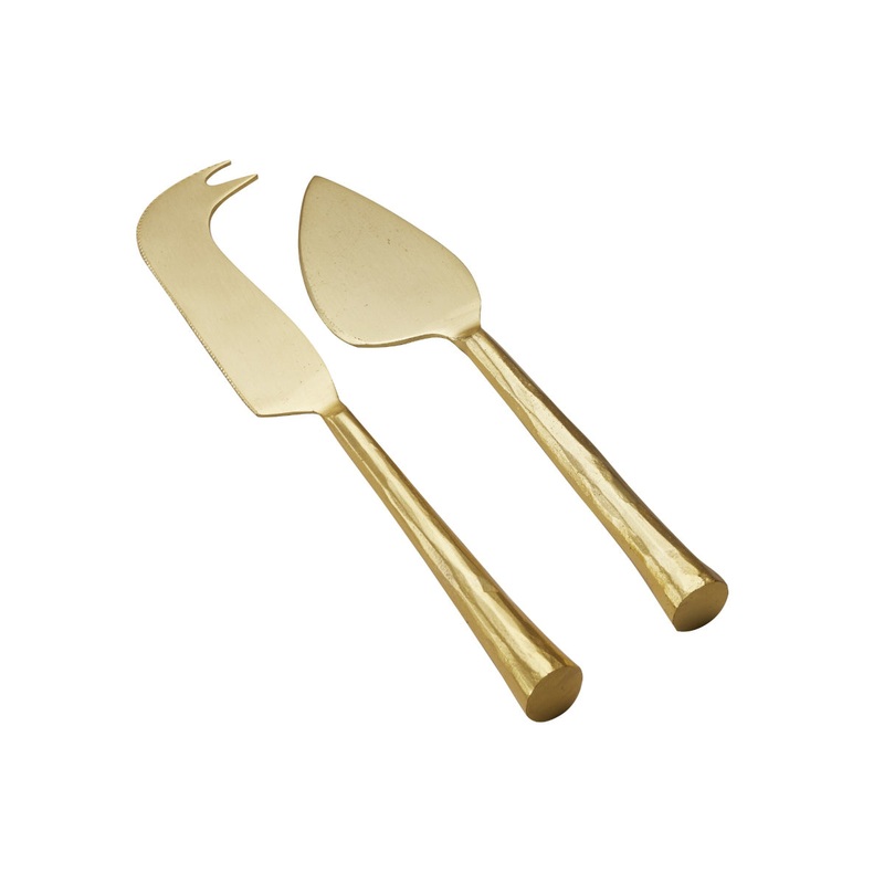 Epicurean Cuisine Cheese Knife Set Gold 2 Piece