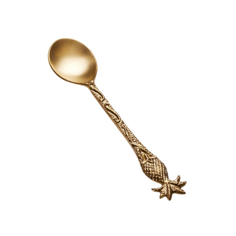Epicurean Cuisine Pineapple Spoon Brass