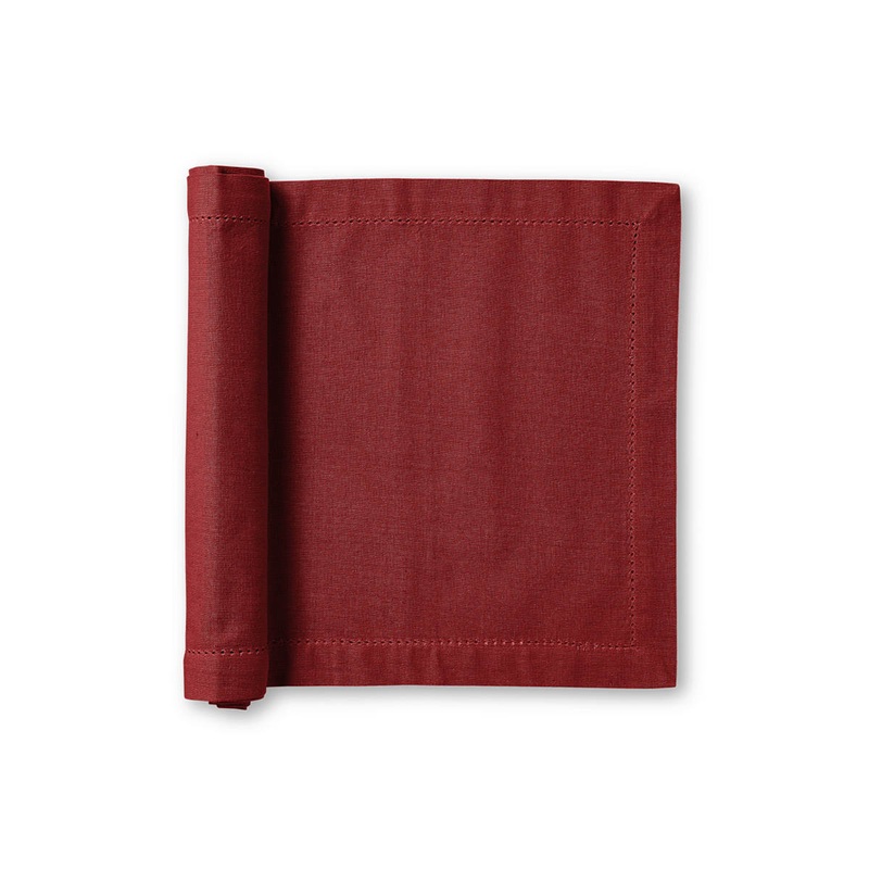 Madras Link Jetty Table Runner Berry Red 35x200cm