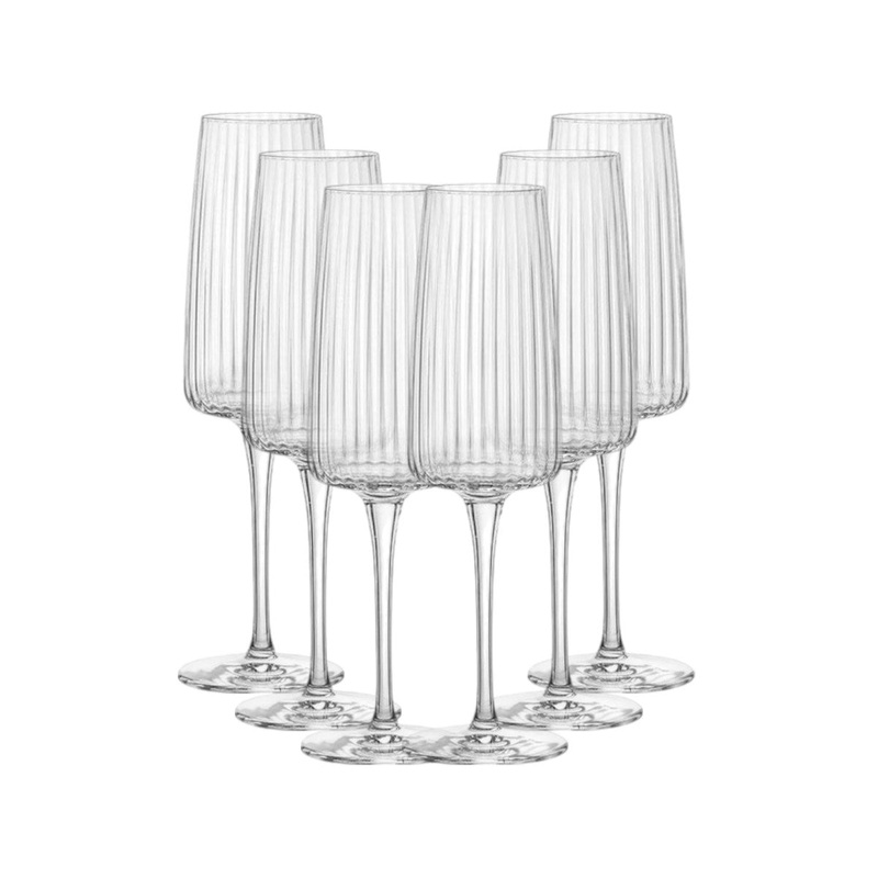 Bormioli Rocco Exclusiva Prosecco Glasses 255ml (Set of 6)