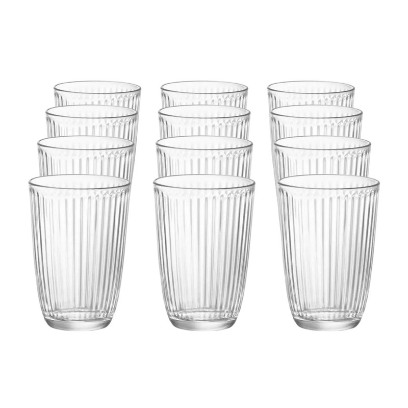 Bormioli Rocco Line Long Drink Glasses 390ml (Set of 12)