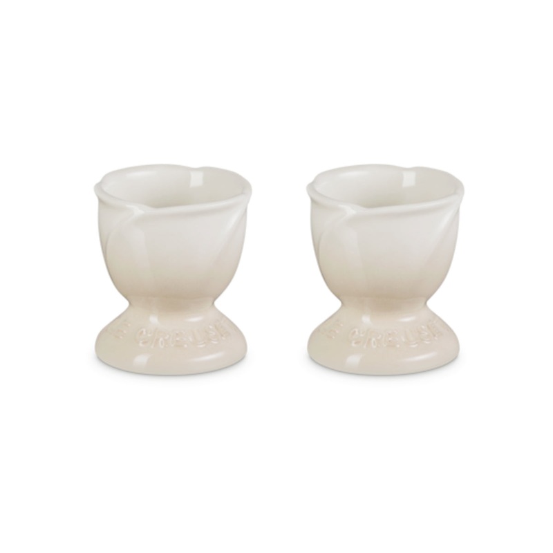 Le Creuset Jardin Stoneware Egg Cups Meringue Set of 2