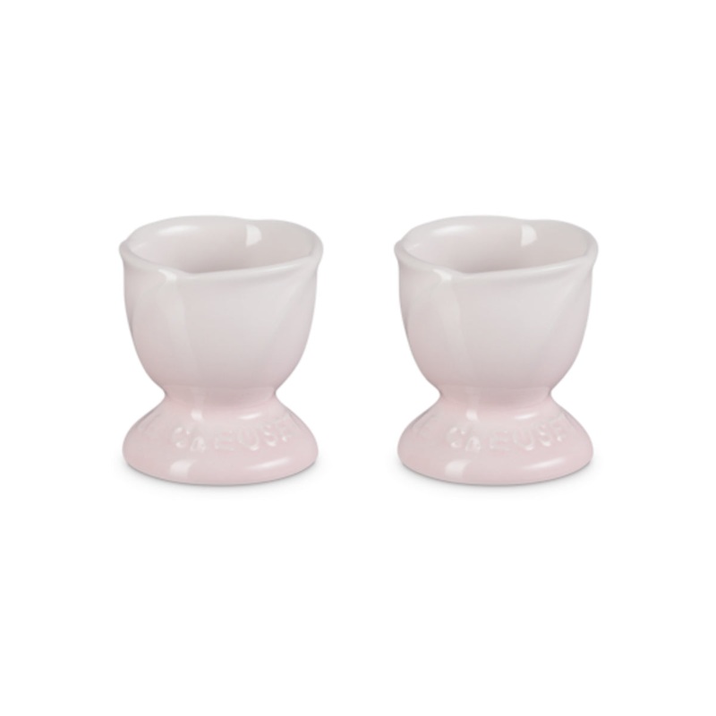 Le Creuset Jardin Stoneware Egg Cups Shell Pink Set of 2