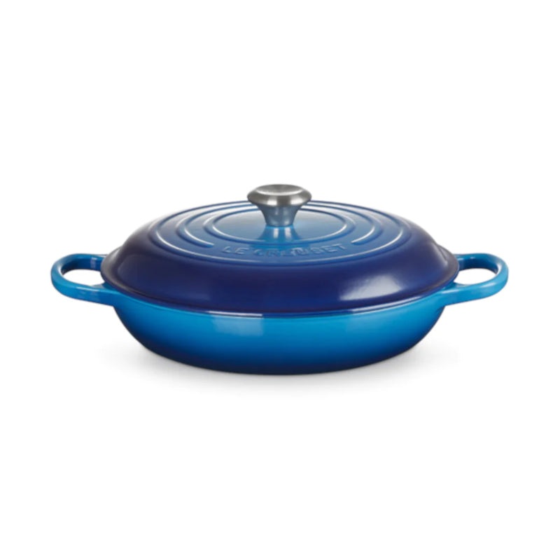 Le Creuset Signature Cast Iron Shallow Casserole Azure 30cm (3.5L)