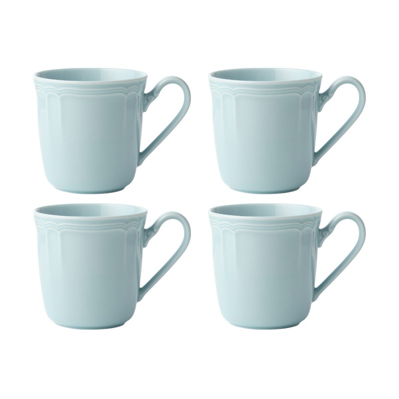Noritake Provence Fine Porcelain Mug Bleu 290ml (Set of 4)
