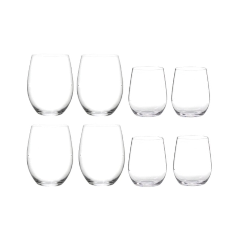 RIEDEL O Wine Tumbler Viognier/Chardonnay + Cabernet/Merlot Set 8 Piece