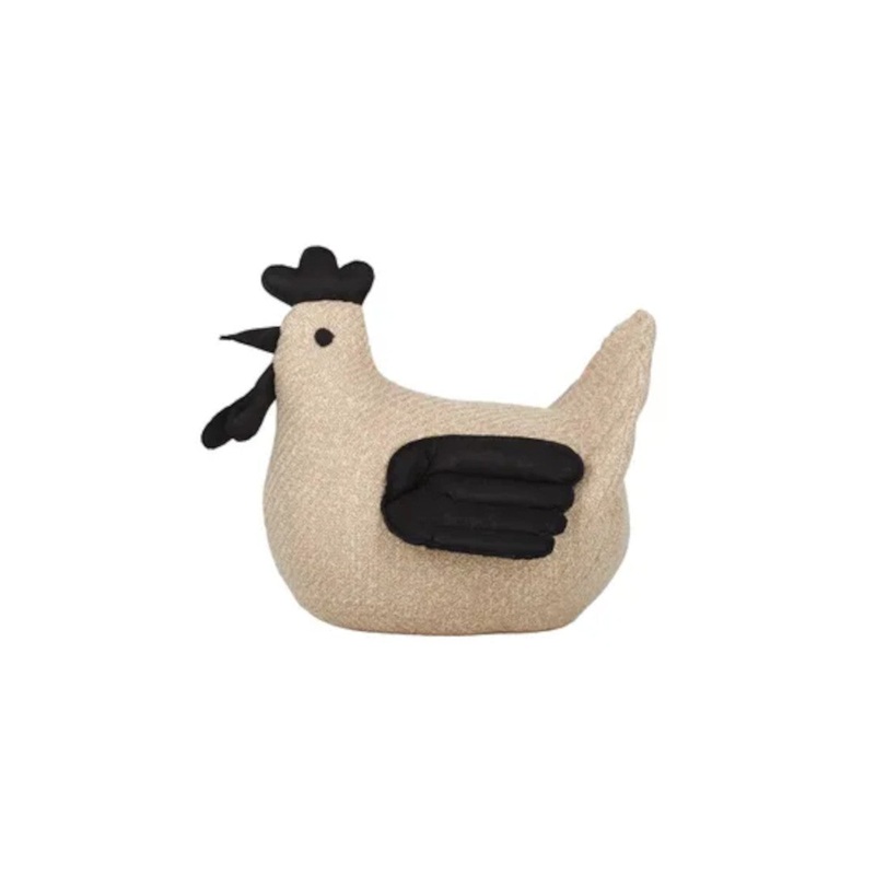 Schnitz Chicken Door Stop Natural