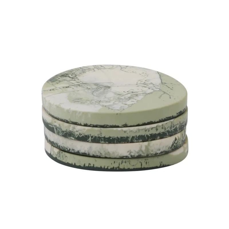 Wesley Resin Coaster Sage 10.5cm (Set of 4)