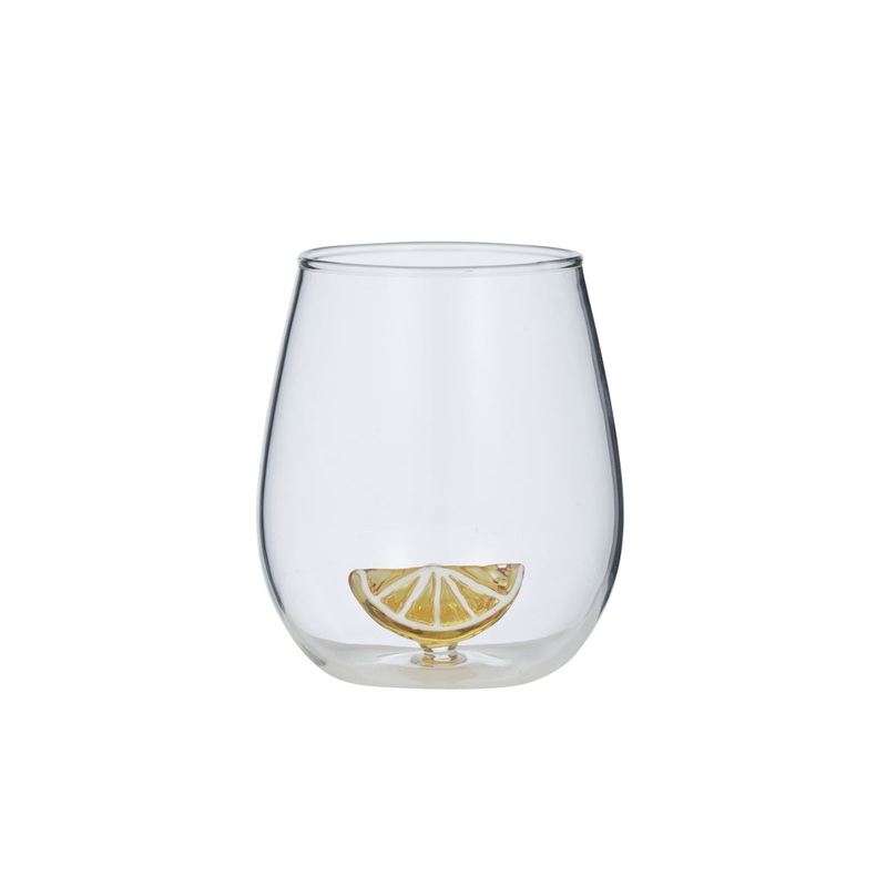 Coast to Coast Lemon Slice Glass Tumbler 8.5 x 10cm