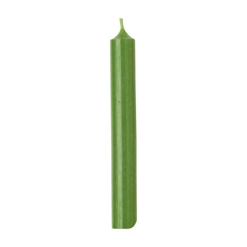 Ideal Home Range Cylinder Dinner Candle Grass Green 18cm
