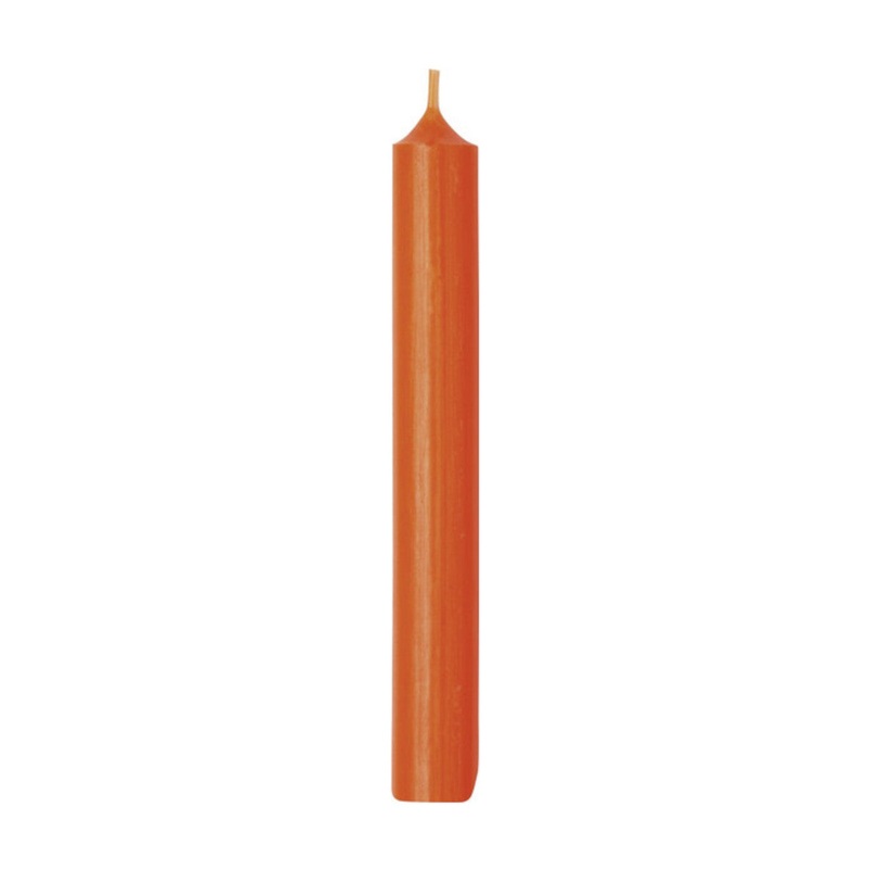 Ideal Home Range Cylinder Dinner Candle Orange 18cm