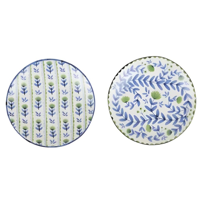 Indigo Ceramic Plate Blue/Green Assorted 16cm