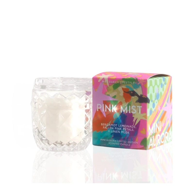 Mrs Darcy Mini Aurora Pink Mist Scented Candle 80g