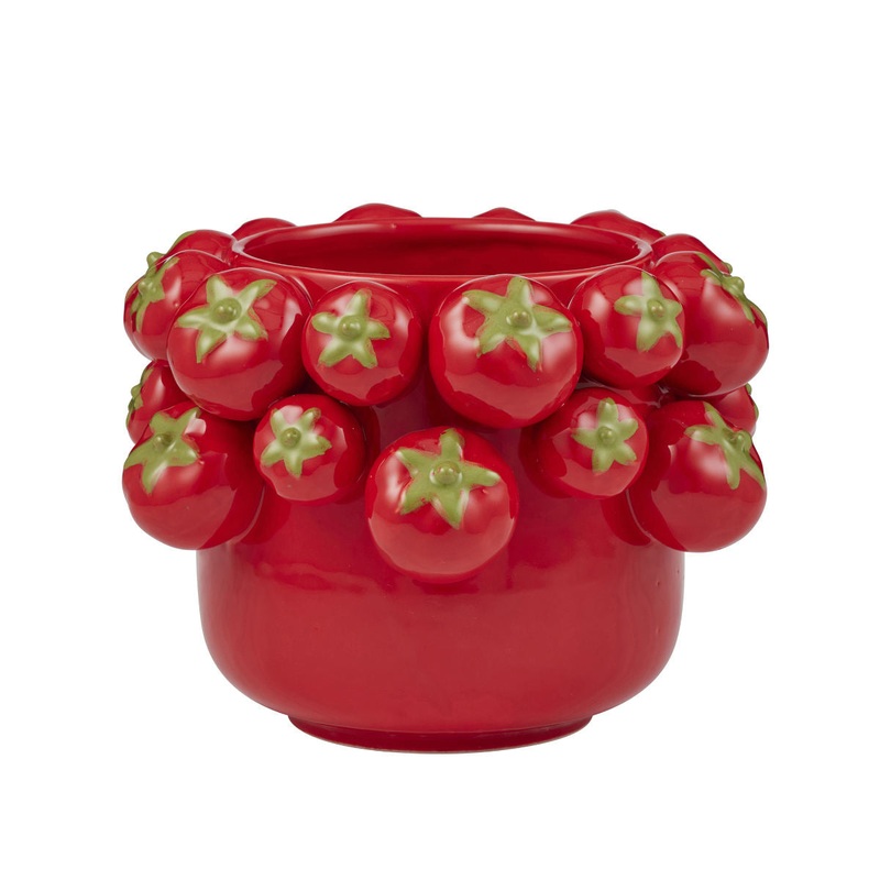 Pomodoro Tomato Ceramic Pot Red 16x16